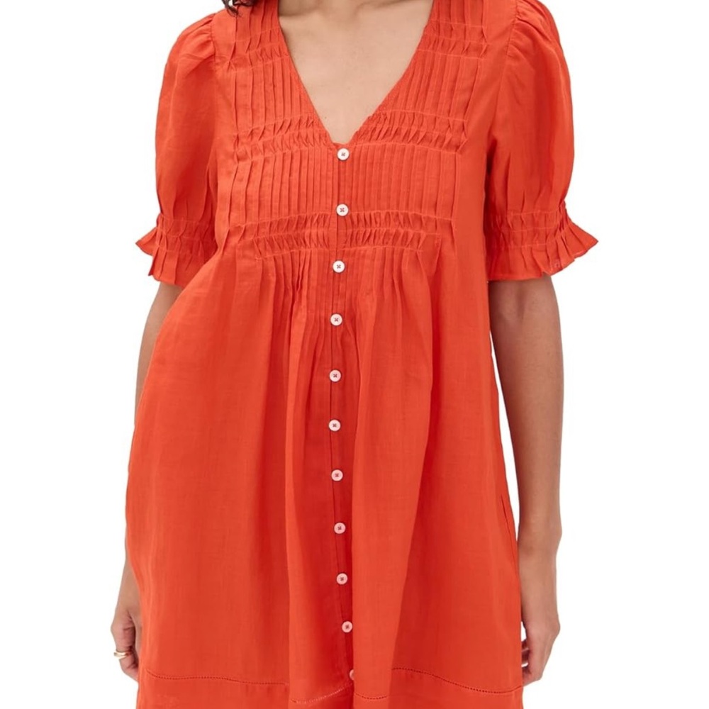 Sea New York Vibrant Coral Dress Size Small